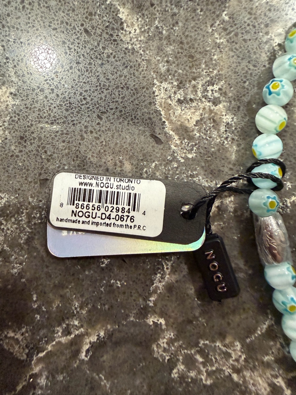 NWT NOGU Venetian Clematis | Silver | Millefiori Wrap - Picture 5 of 13